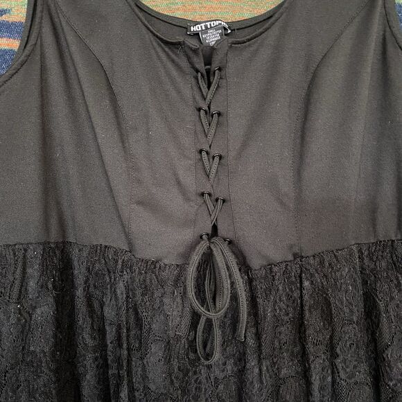 Hot Topic Plus Size Goth Black Lace Sleevless Maxi Dress. Size 3X. Pockets. - Picture 5 of 10